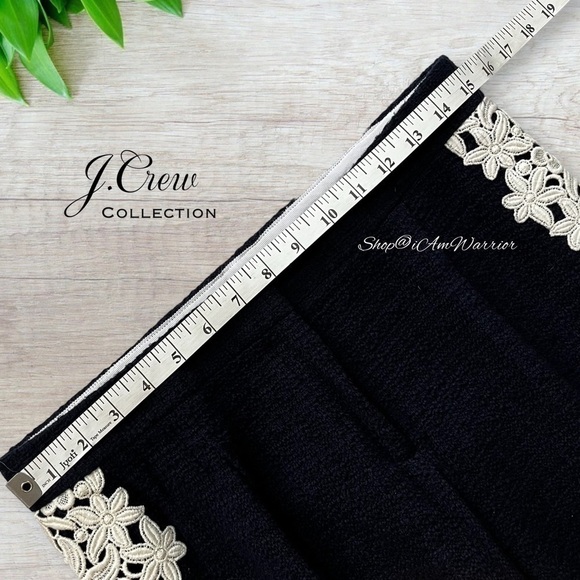 J.Crew Collection NWT rare guipure lace stripe navy tuxedo pants Shop@iamwarrior - Picture 9 of 14